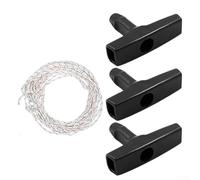Corde de démarrage de 10 m avec trois poignées pour systèmes de démarrage de souffleuse à neige nécessitant une tension constante