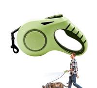 Corde de dressage pour chien, corde de dressage de chiot, corde antidérapante pour l'entraînement des chiots, corde télescopique de taille moyenne avec lumière LED, remontage automatique Cenmoo