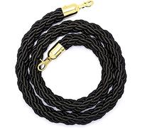 Corde de gestion de file d'attente, avec mousquetons en acier inoxydable plaqué, corde de 1,5 m for hôtel/banque/hôpital/aire jeux/autres espaces publics/rouge(Black)