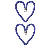 Corde de gestion de file d'attente, Corde torsadée bleue, noire, violette et dorée for barrière de file d'attente, for concerts, théâtres, VIP, corde chanvre tressée, 1,5 m(Blue,5M/16.4Ft)