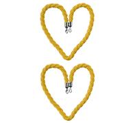 Corde de gestion de file d'attente, Corde torsadée bleue, noire, violette et dorée for barrière de file d'attente, for concerts, théâtres, VIP, corde chanvre tressée, 1,5 m(Gold,1.5M/4.9Ft)