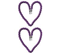 Corde de gestion de file d'attente, Corde torsadée bleue, noire, violette et dorée for barrière de file d'attente, for concerts, théâtres, VIP, corde chanvre tressée, 1,5 m(Purple,5M/16.4Ft)