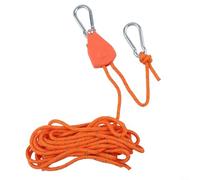 Corde de haubanage réglable avec poulie, boucle de corde coupe-vent de 5 m pour tentes de camping, auvents, kayaks, cordon en nylon de 4 mm avec mousqueton, équipement d'extérieur (G)