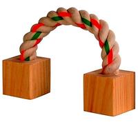 Trixie Corde de Jeu avec Blocs en Bois pour Petits Animaux, 20 cm, Lot de 4