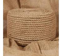 Corde de jute 25 m de long 14 mm d épaisseur Beige G