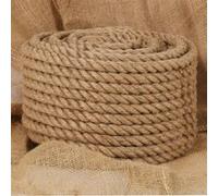 Corde de jute 25 m de long 20 mm d épaisseur Beige naturel G