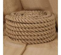 Corde de jute 25 m de long 36 mm d épaisseur Beige G