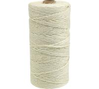 Corde de jute 3mm blanchie - Corde de jute naturelle, 200m - Idéal pour le bricolage, le jardinage, la décoration
