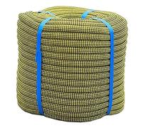 Corde de Levage Robuste en Polyester, 10-60 m, 48 brins de 10 mm x 100 m, idéale pour Les Applications Marines, de Construction, de Camping, logistiques et médicales - Corde de Levage Jaune