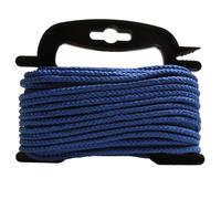 Corde de maçon Work it 5 mm x 20 m - Bleu - Polypropylène Tressé - Résistance 150 kg - avec Enrouleur