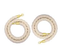 Corde de maintien de foule crème - 2 pièces en corde de chanvre for barrière de sécurité for hôtel, fête, mariage - Séparateur de main courante de 2 à 10 pieds(245cm)