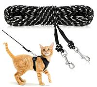 Corde de marche durable pour chaton en plein air, laisse extra longue à | Offre un grand espace d'itinérance, permet aux chats d'explorer la cour en toute sécurité sous la surveillance de