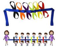 Corde de Marche pour Maternelle avec Anneaux pour Enfants et Tout-Petits pour Marcher Ensemble Sangles de sécurité avec poignées pour Enseignants, Ceinture d'école (12 Enfants, pour 2 Adultes)