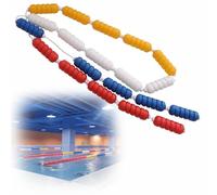 Corde de nage spirale pour piscine - Ligne flottante de 48 m (157 pi) pour compétitions de natation, balise de sécurité pour piscines et étangs, délimitation durable des couloirs pour lacs e