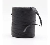 Corde de paille en raphia naturel pour loisirs créatifs, crochet, chapeau d'été, sac, panier, matériau à tricoter pour bricolage, décoration, emballage cadeau (180 m, noir)