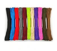 Corde de parachute à 7 brins de 5 mètres de longueur et 4 mm de diamètre, corde tressée pour bracelet de paracorde pour les urgences en plein air, le camping, attacher la tente ou une corde à linge no