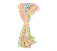 Corde de parachute arc-en-ciel en nylon de qualité 7 fils pour bracelet de sauvetage en plein air, tissage, camping, corde de survie (couleurs claires)