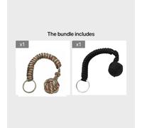 Corde De Parapluie D'auto-Défense Extérieure,Boule En Acier De Poing De Singe,Porte-Clés De Survie En Paracorde,Accessoires De Protection De Sécurité Extérieure - Type Camouflag And Black