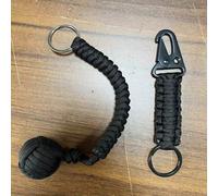 Corde De Parapluie D'auto-Défense Extérieure,Boule En Acier De Poing De Singe,Porte-Clés De Survie En Paracorde,Accessoires De Protection De Sécurité Extérieure - Type Black Set