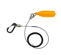 Corde de pêche portable construite avec câble en acier inoxydable revêtu, flotteurs en mousse PVC orange vif et ensemble d'aiguilles coniques (2 m)
