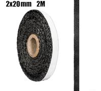 Corde de poêle en fibre de verre pour joint coupe-feu pour portes de poêle en verre, joints de chaudière et joint d'expansion de four, 20 mm de largeur x 2 mm d'épaisseur