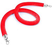 Corde de poteau, Corde de barrière en velours for file d'attente, cordes suspendues avec fermoirs argentés, corde de barrière for contrôle des foules for grandes ouvertures - Rouge || 1,0 m(Red,1.0m)