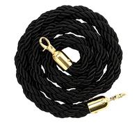 Corde de Poteau en Velours avec Crochet Doré,Corde de Contrôle des Foules,Corde de File D'attente Torsadée,Corde de Barrière pour Cinémas,Déviation de File D'attente(Size:7ft/215cm,Color:nylon)