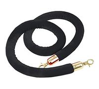 Corde de poteau en velours avec fermoirs dorés 4/5 pieds, corde barrière file d'attente VIP commerciale, cordes contrôle des foules, for les grandes ouvertures, suspension(Black,10ft/305cm)