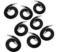 Corde de poteau en velours, Corde de suspension for poteaux barrière, ligne en velours noir, corde robuste for file d'attente d'hôtel ou théâtre(8 Pack,150cm/59 in)