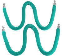 Corde de poteau en velours, Cordes de barrière file d'attente, ensemble 2 cordes poteau/poteau for fête, événement, défilé mode, séparateur d'obstacles(Green,120cm/4ft)