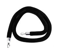 Corde de poteau en velours, Cordes de sécurité for la gestion des files d'attente, barrières for défilés mode, fêtes religieuses, poteaux, magnifiques d'entrée(Black,1.6m (5.2 feet))