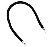 Corde de Poteau en Velours Noir 2m, Séparation Rapide | Acier Inoxydable, Crochet à Enclenchement, Toucher Doux, Usage Cinéma et Aéroport, Montage Simple