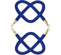 Corde De Poteau VIP en Velours De 2, 3, 4 Ou 5 Pieds De Long, avec Crochets, pour Barrières De Contrôle des Foules, Hôpitaux, Banques, Salles De Concert Et Salons Automobiles., Blue, 1.5m/59inch/5ft