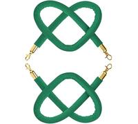 Corde De Poteau VIP en Velours De 2, 3, 4 Ou 5 Pieds De Long, avec Crochets, pour Barrières De Contrôle des Foules, Hôpitaux, Banques, Salles De Concert Et Salons Automobiles., Green, 1.5m/59inch/5ft