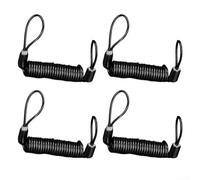 Corde de rappel de verrouillage de frein à disque, 1,2 m, câble en acier spiralé, cordon à ressort antivol portable, design élastique rétractable, acier inoxydable 304, pour cyclistes et cyclistes en