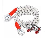 Corde de récupération cinétique (0,4 x 9,1 m) - 40 kg - Corde de remorquage en nylon extensible très résistante avec 2 manilles souples pour camions, VUS, UTV, VTT, tracteurs et voitures (blanc, 9 m