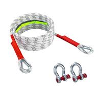Corde de remorquage 10 tonnes 3 mètres câble de remorquage de Voiture câble de remorquage Tirer Corde Sangle arraché Voiture remorque câble de Traction Tout-Terrain Sangle Crochets Camion treuil