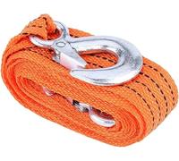 Corde de remorquage 5T 4 m / Sangle de traction pour remorque / Câble de remorquage en acier pour remorque 4 m avec deux crochets aux deux extrémités Résistance jusqu'à 5 tonnes (4 mètres)