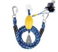 Corde De Remorquage Bateau - Supporte Jusqu'À 4 Utilisateurs, Attache Traction - avec Crochet et Poulie Pivotante 360 Degrés - pour Bouée, Bar Flottant Gonflable, Kayak, Ski