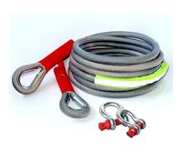 Corde de remorquage de récupération cinétique 5M10T Sangles de remorquage Robustes 22000 LB avec 2 manilles à Anneaux,Corde de remorquage cinétique en Nylon pour camionnette 4WD SUV ATV UTV (5m10t)