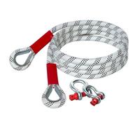 Corde de remorquage de récupération cinétique 5M20T Sangles de remorquage Robustes 44000 LB avec 2 manilles à Anneaux,Corde de remorquage cinétique en Nylon pour camionnette 4WD SUV ATV UTV (5m20t)