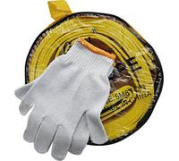 Corde de remorquage de voiture 5 mètres 8T en polyester résistant à la charge Courroie de remorquage avec crochets pour les gants jaunes d'urgence
