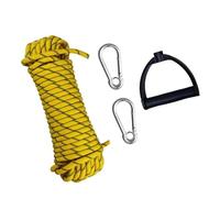 Corde de remorquage en nylon pour chariot de traîneau, corde de traction robuste pour wakeboard, ski nautique avec poignée et boucles de mousqueton pour équipement de wakeboard, kneeboard, snowboard