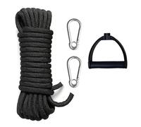 Corde de remorquage en Nylon pour Chariot de traîneau, Corde de Traction Robuste pour Wakeboard, Ski Nautique avec poignée et Boucles de Mousqueton pour équipement de Wakeboard, kneeboard, Snowboard