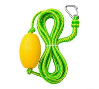 Corde de remorquage flottante pour KAYAK avec système de connexion rapide et poignée suspendue pour remorquage de sauvetage, plusieurs boucles en acier inoxydable 316, vert, jaune, PVC léger (4,6 m)