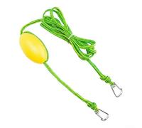 Corde de remorquage flottante pour KAYAK avec système de connexion rapide et poignée suspendue pour remorquage de sauvetage, plusieurs boucles en acier inoxydable 316, vert, jaune, PVC léger (3,7 m)