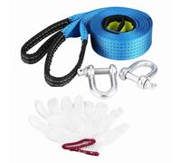 Corde de remorquage pour Caravane, câble de remorquage de Secours avec Bande réfléchissante et Crochets en Forme de U, Sangle de remorquage Robuste de 5 mètres et 8 tonnes de capac (Crochet Lumineux