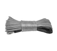 Corde de remorquage pour véhicules, Corde de remorquage sangle treuil corde 6mm x 15m 7700lbs avec crochet multicolore(Grey)