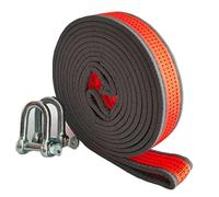 Corde de remorquage pour véhicules, Sangle d'arrachage de treuil récupération robuste 5T-15T 5-9m avec 2 manilles à anneau en D réfléchissantes nuit(10t,7m)