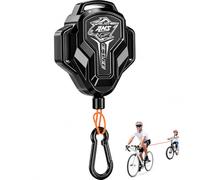Corde de remorquage pour vélo jusqu'à 120 kg - 2,50 m - Rétractable pour | Idéal pour les excursions en famille, les randonnées à vélo dans le parc et sur les routes de campagne pour emmener les